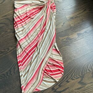 Bailey 44 striped knit faux wrap skirt Small